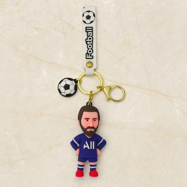 Messi-Inspired Football Keychain with Strap