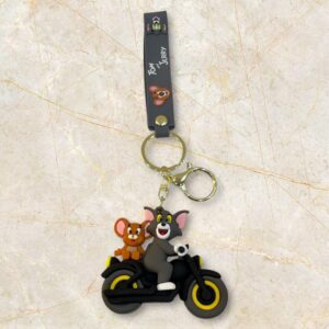 Tom & Jerry Bike Ride Keychain